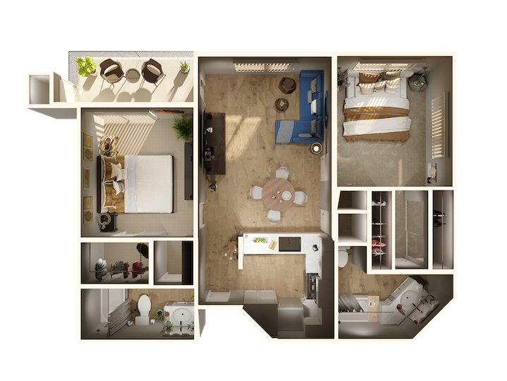 Harbor Cliff Apartments 2 Bedroom Apartment Floor Plan